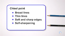 An explanation of the chisel point on a pencil