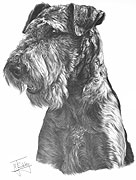 Airedale Terrier fine art dog print by Mike Sibley