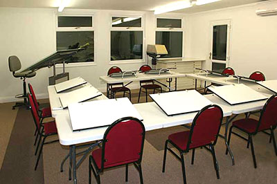 The studio's drawing workshop area