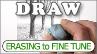Erasing to Fine Tune - fine-tuning values in pencil drawing