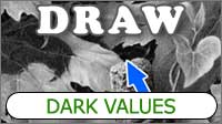 Drawing dark values with graphite pencil