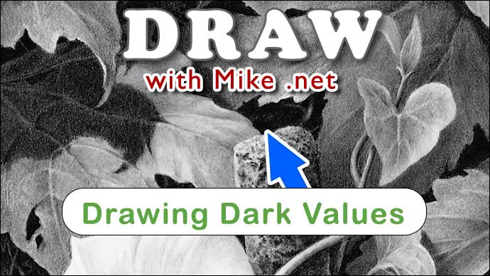 Creating dark values in pencil drawing