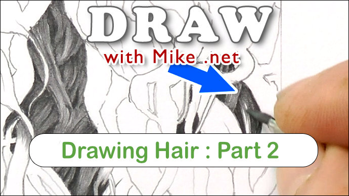 Part 2: How to draw hair with graphite pencil