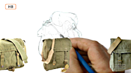 The guideline drawing before pencil drawing commences