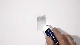 Removing the last vestiges of graphite in a pencil drawing