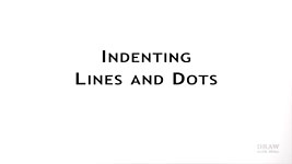 Indenting lines and dots in pencil drawing 