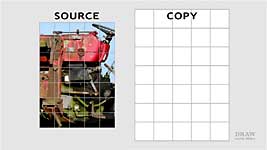 Introduction to the Source and Copy grids required for gridding a set of drawing guidelines.