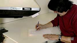 The opaque projector used to create a set of drawing guidelines.
