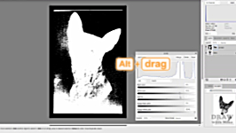 Using Alt+Drag in Levels to control the amount of change.