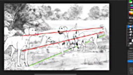 Using convergence lines (or orthogonals) to size in perspective