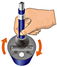 How to use the Staedtler sharpener