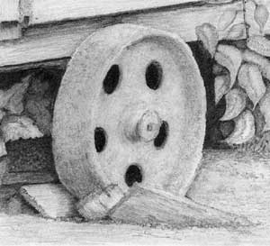 Henhouse wheel from Jerry's drawing - Drawspace Intermediate online drawing course
