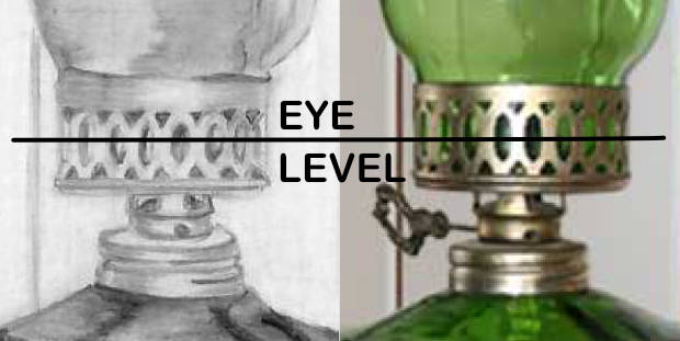 Ellipse errors in the oil lamp from Susie's drawing - Drawspace Beginners online drawing course