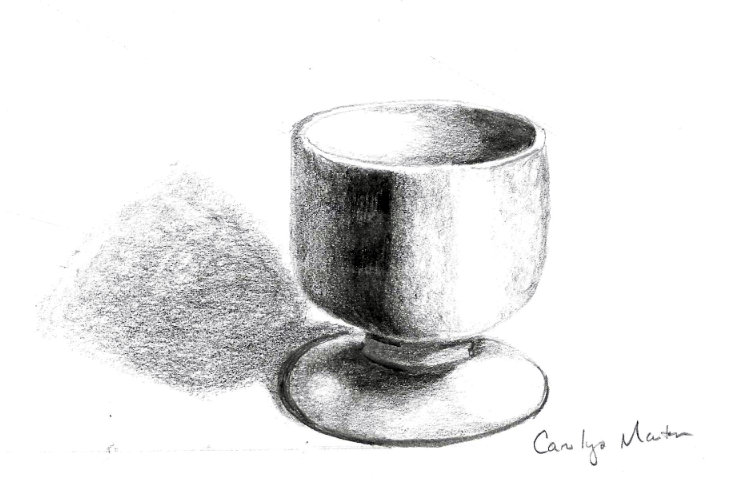 Creating the cast shadow of an eggcup