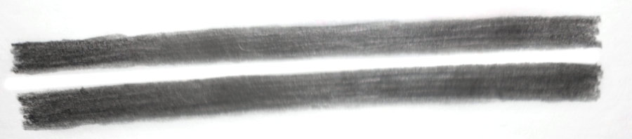 Using negative space to create a white line