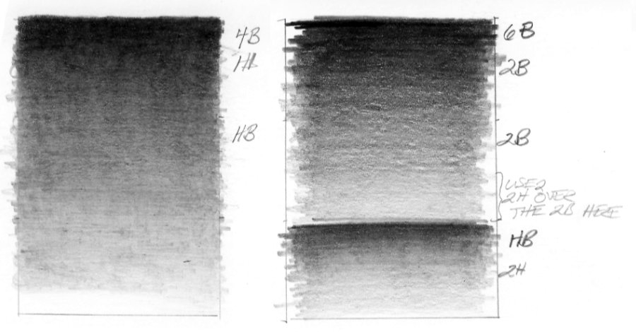 layering with pencil 