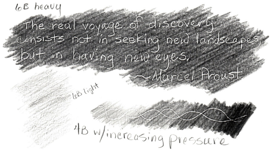 Indenting experiments on drawing paper